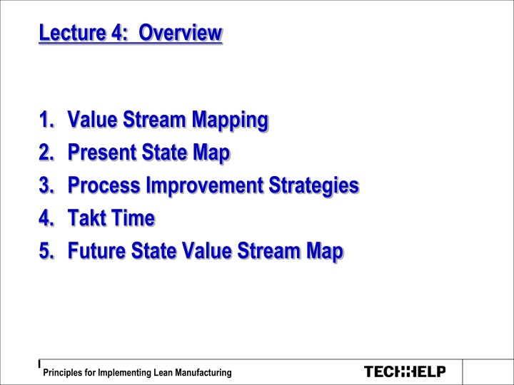 Lecture 4:  Overview