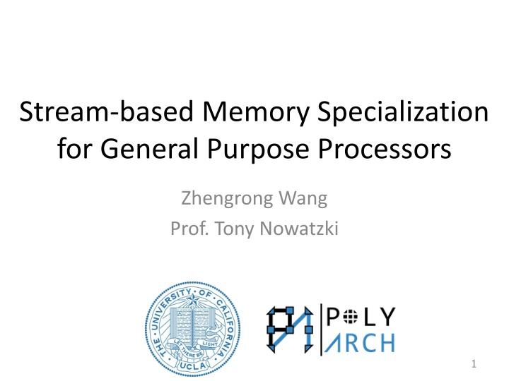 Memory Specialization for Processors