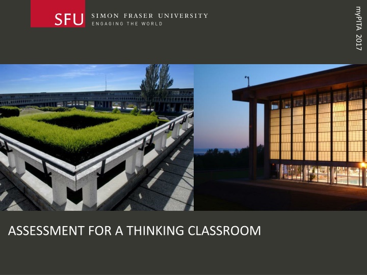 ASSESSMENT FOR A THINKING CLASSROOM