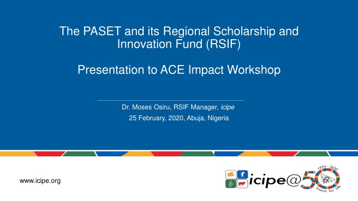 PASET Regional Scholarship and Innovation Fund Overview