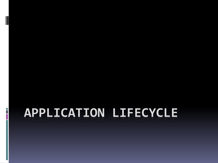 APPLICATION LIFECYCLE