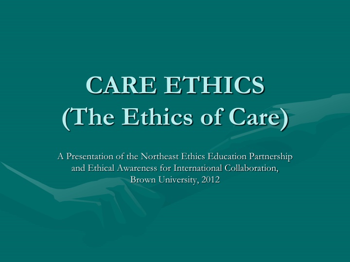 (The Ethics of Care)