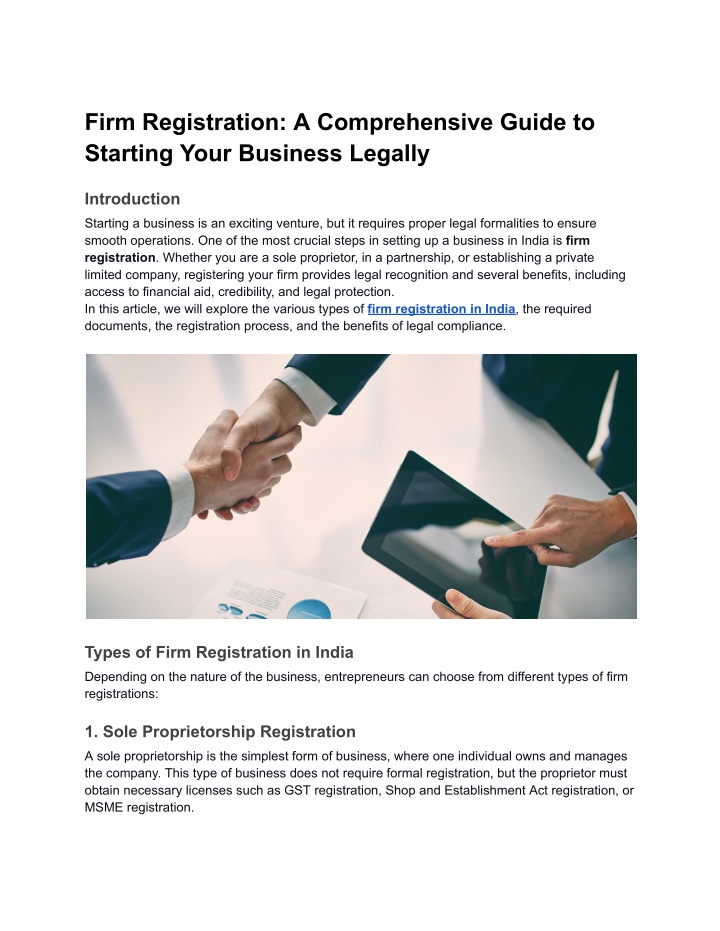 firm registration a comprehensive guide n.w