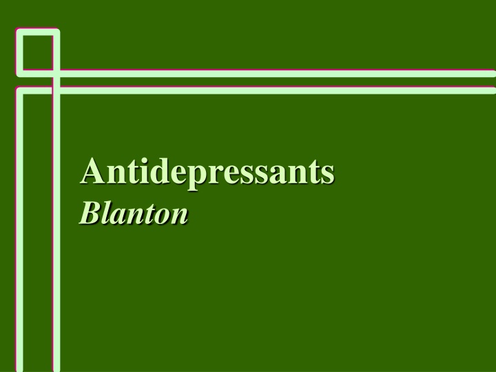 Antidepressants