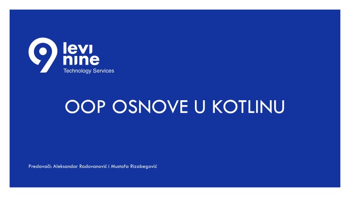 OOP OSNOVE U KOTLINU