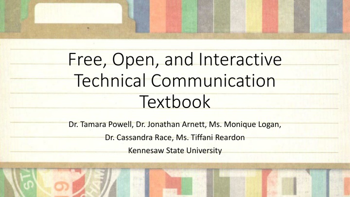Free and Interactive Technical Communication Textbook