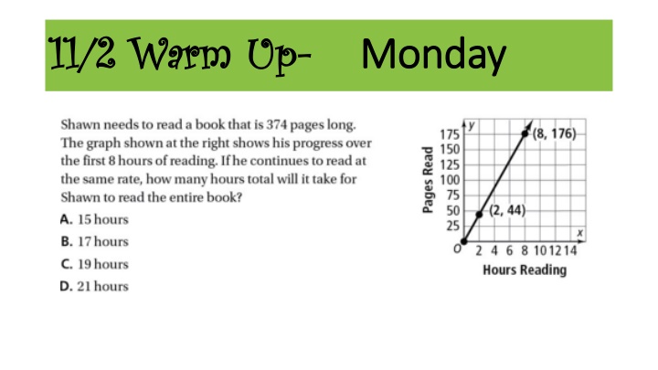 11/2 Warm Up 11/2 Warm Up- -