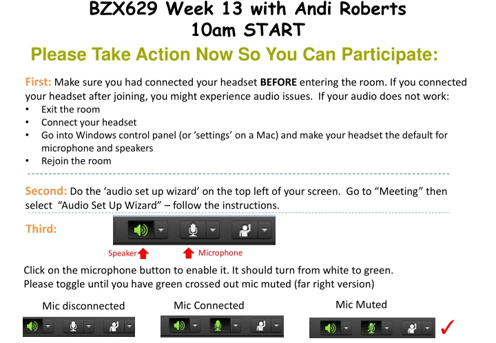 BZX629 Week 13 with Andi Roberts - Key Concepts & Learning Goals