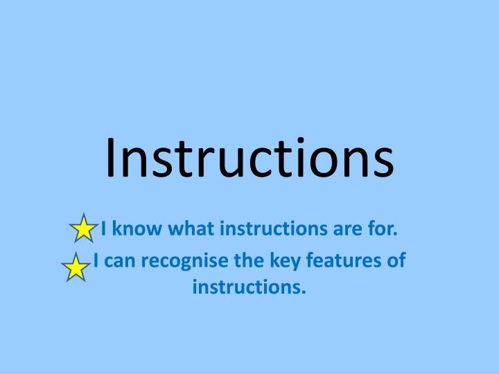 Instructions and Key Features