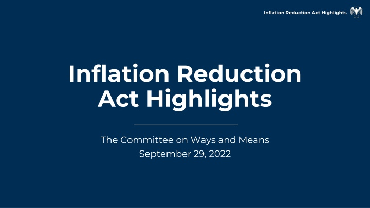 Inflation Reduction Act Highlights: Climate Action & Clean Energy Investment