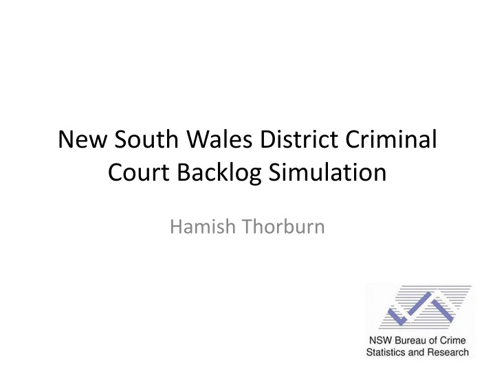 New South Wales District Criminal Court Backlog Simulation