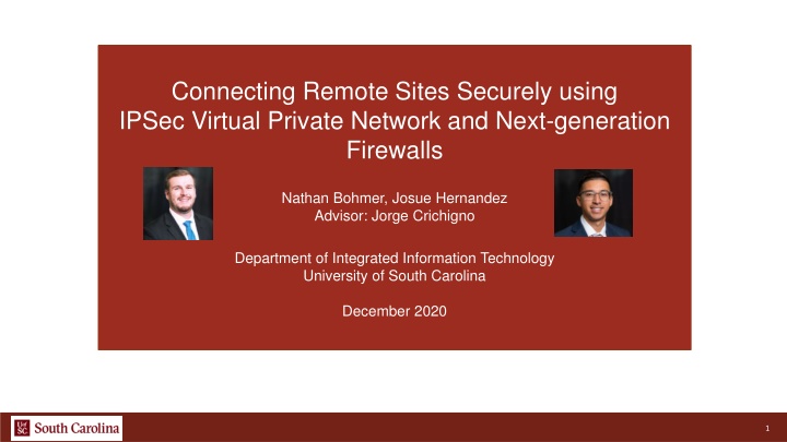 Connecting Remote Sites Securely using IPSec VPNs and NGFWs