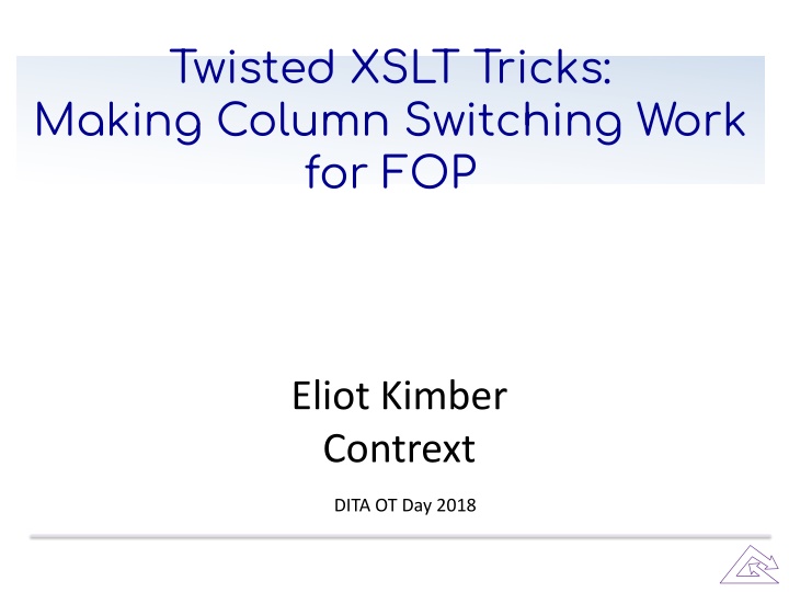 Twisted XSLT Tricks for FOP - Making Column Switching Work