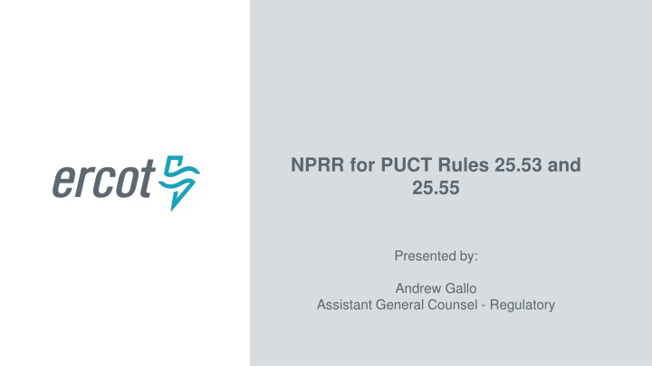 NPRR for PUCT Rules 25.53 and 25.55 Guide