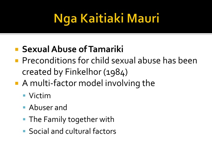 Preconditions for Child Sexual Abuse Model