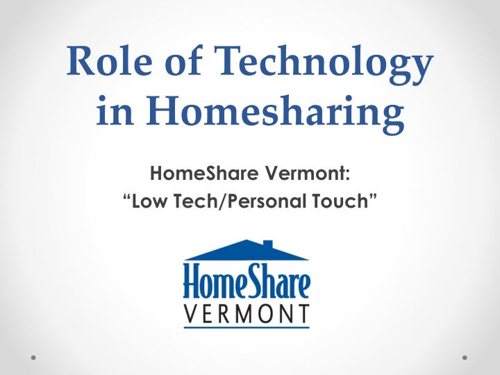 Role of Technology  in Homesharing