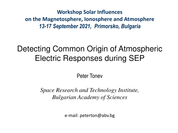 Detecting Common Origin of Atmospheric  Electric Responses during SEP