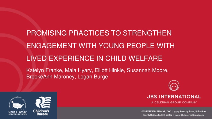 Strengthening Engagement with Young People in Child Welfare