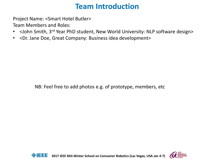 Smart Hotel Butler Project by John Smith: NLP Software Design
