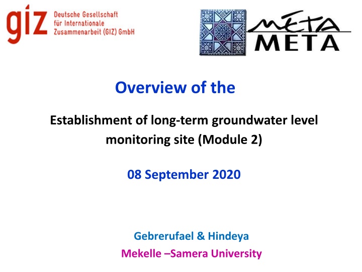 Establishment of Long-Term Groundwater Level Monitoring Site