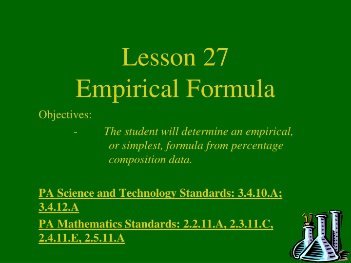 Determining Empirical Formula from Percentage Data