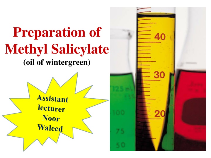 Preparation of Methyl Salicylate (Oil of Wintergreen)