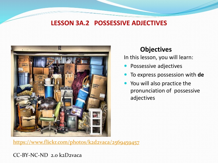 Learning Possessive Adjectives for Expressing Possession