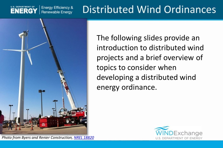 Introduction to Distributed Wind Projects Overview