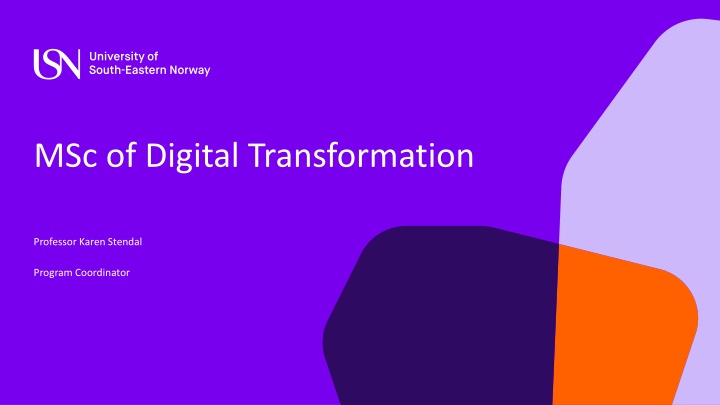 MSc of Digital Transformation