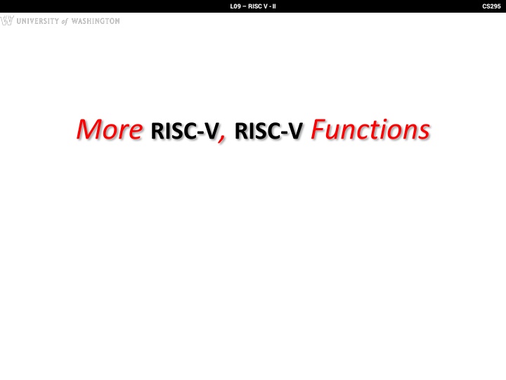 RISC-V Principles and Instructions