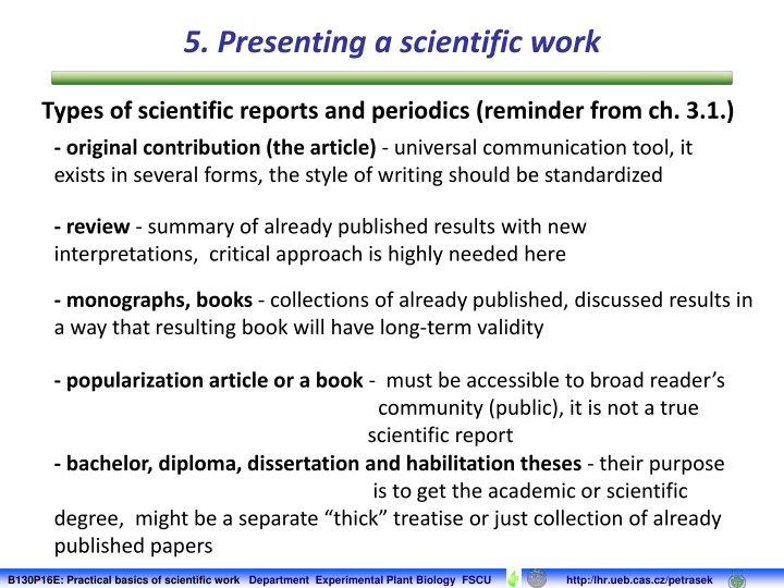 Types of Scientific Reports and Periodics: A Comprehensive Overview