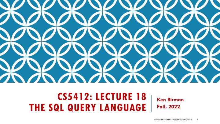 SQL Query Language Basics
