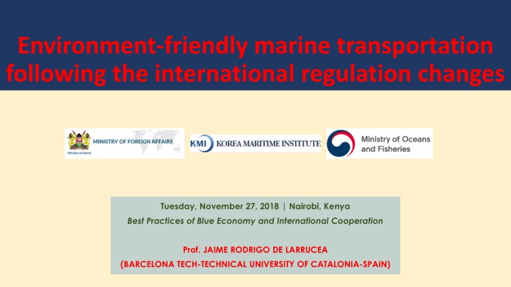 Environment-Friendly Marine Transportation Regulation Changes