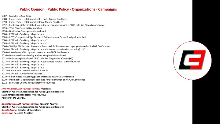 Public Opinion · Public Policy · Organizations · Campaigns