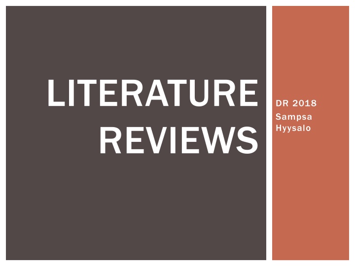 LITERATURE  REVIEWS