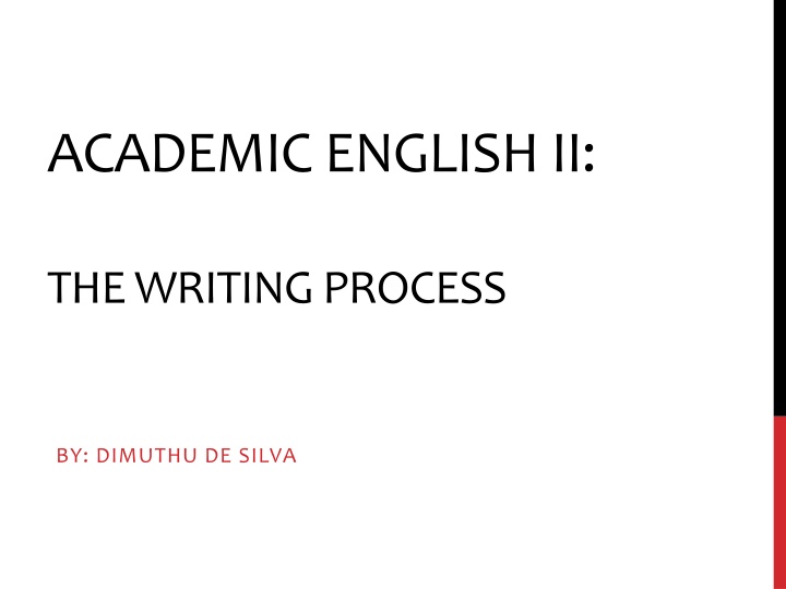 ACADEMIC ENGLISH II: