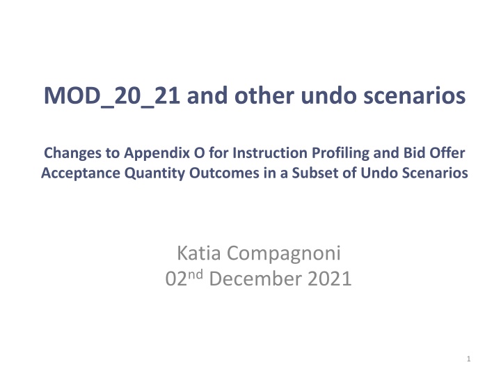 MOD_20_21 and other undo scenarios