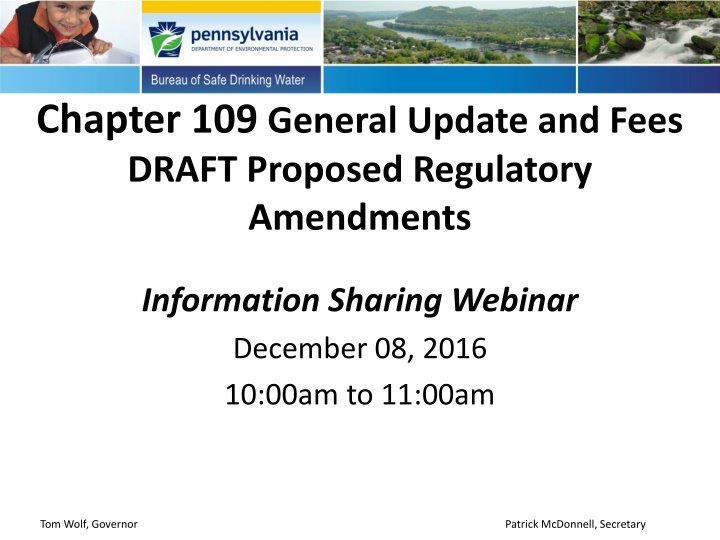 Proposed Regulatory Amendments Information Sharing Webinar