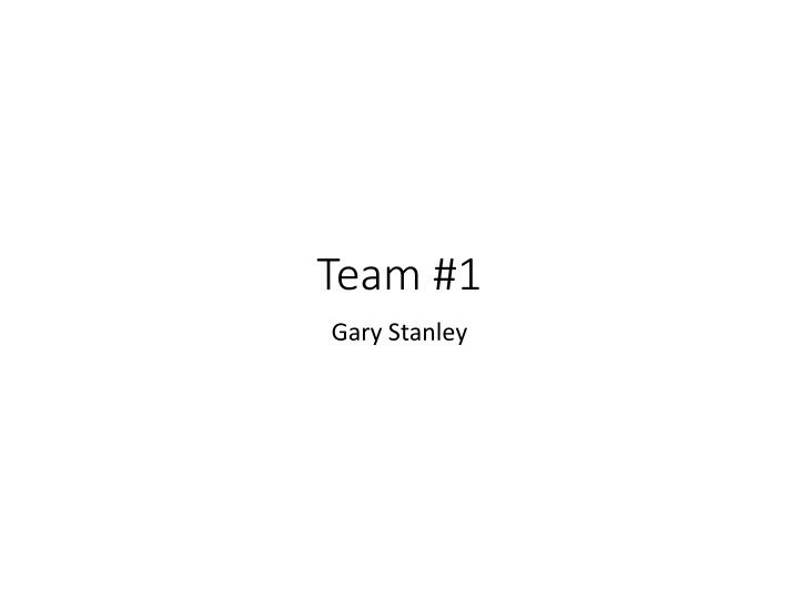 Team #1 Workshop Feedback and Recommendations