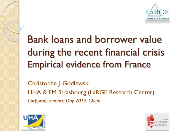 Impact of Bank Loans on Market Reactions: Evidence from France