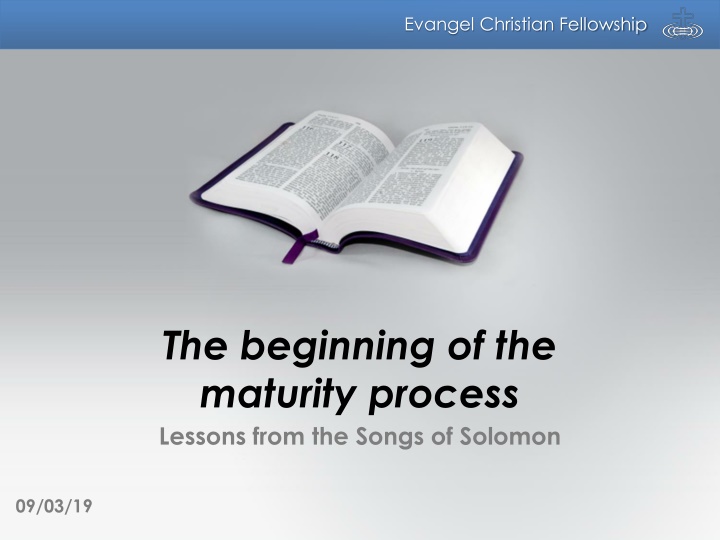 Lessons from Songs of Solomon: The Maturity Process