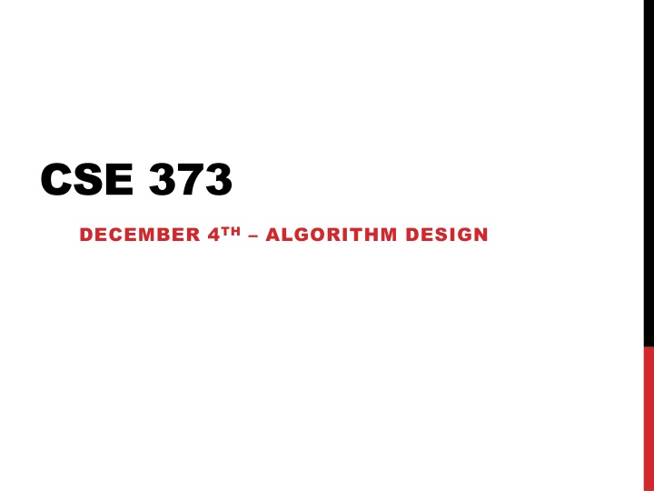 Algorithm Design and Course Updates