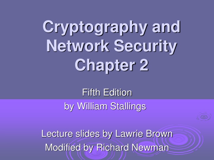 Classical Encryption Techniques Overview
