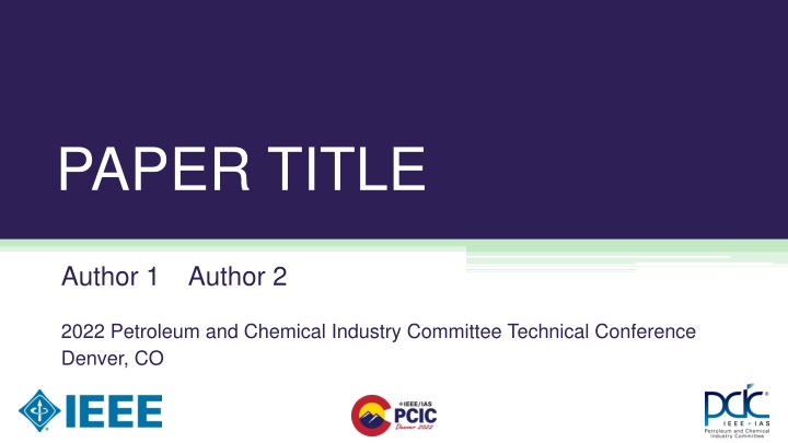 PAPER TITLE
