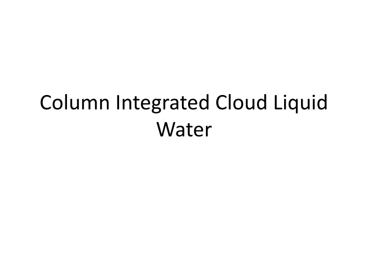Integrated Cloud Liquid Water