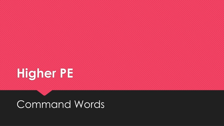 Enhance PE Command Words