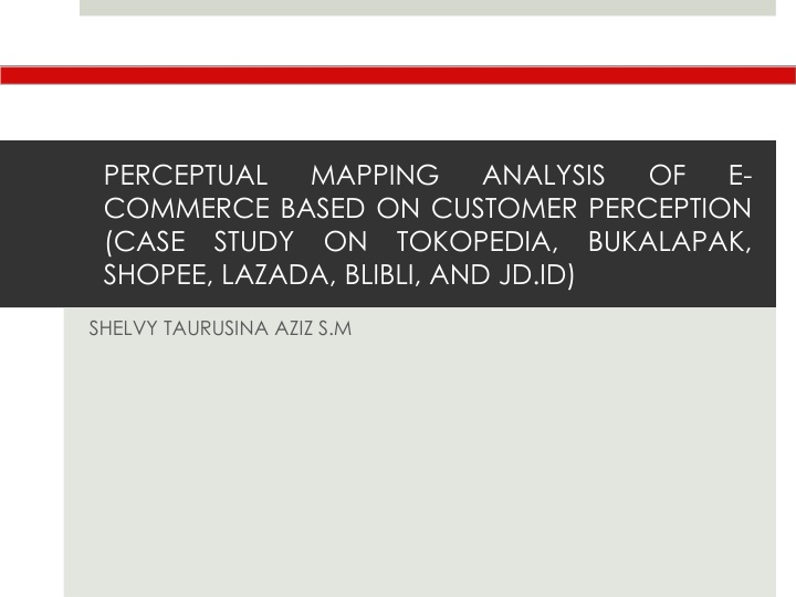 Perceptual Commerce Analysis in E-commerce Case Study