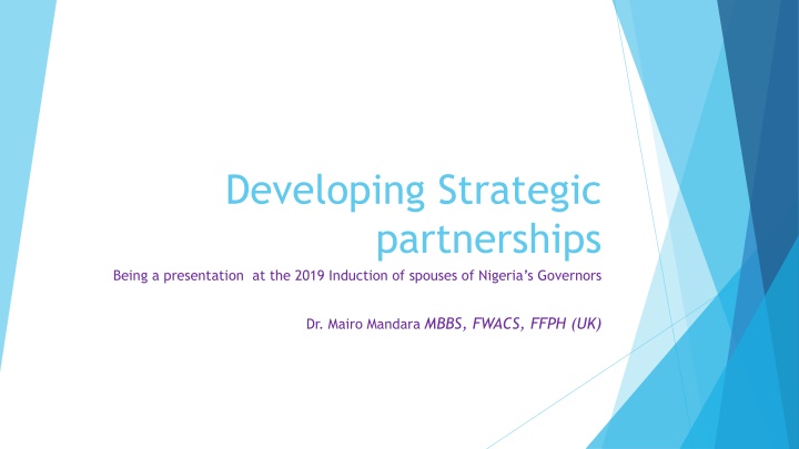 Developing Strategic partnerships