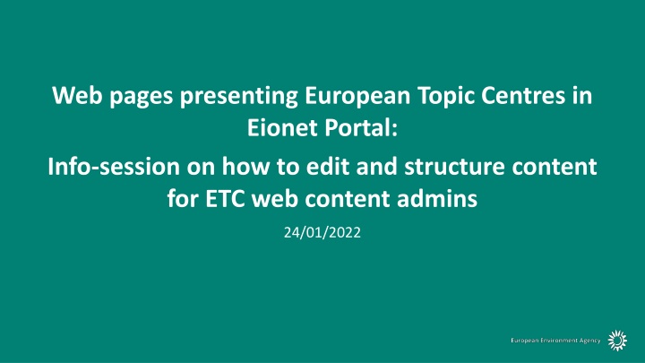 ETC Web Content Management Guidelines