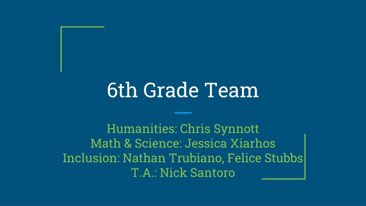 6th Grade Team